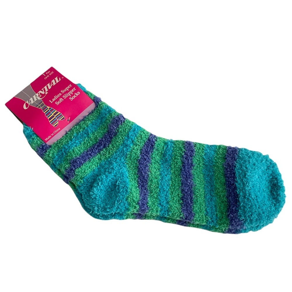 LADIES COZY COMFY SUPER SOFT SLIPPER SOCKS CARNIVAL ONE SIZE NEW